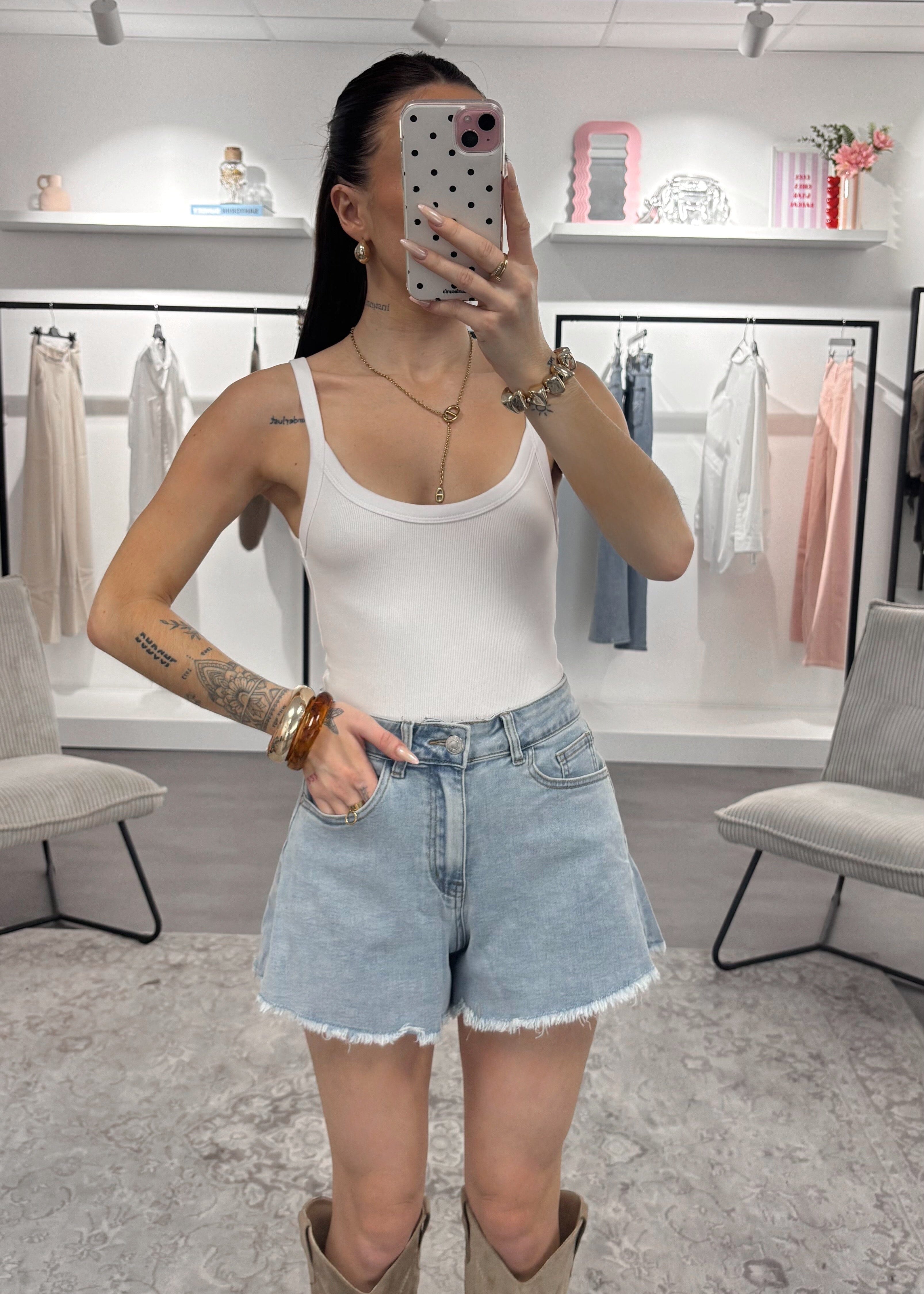 Short Nina - Denim clair