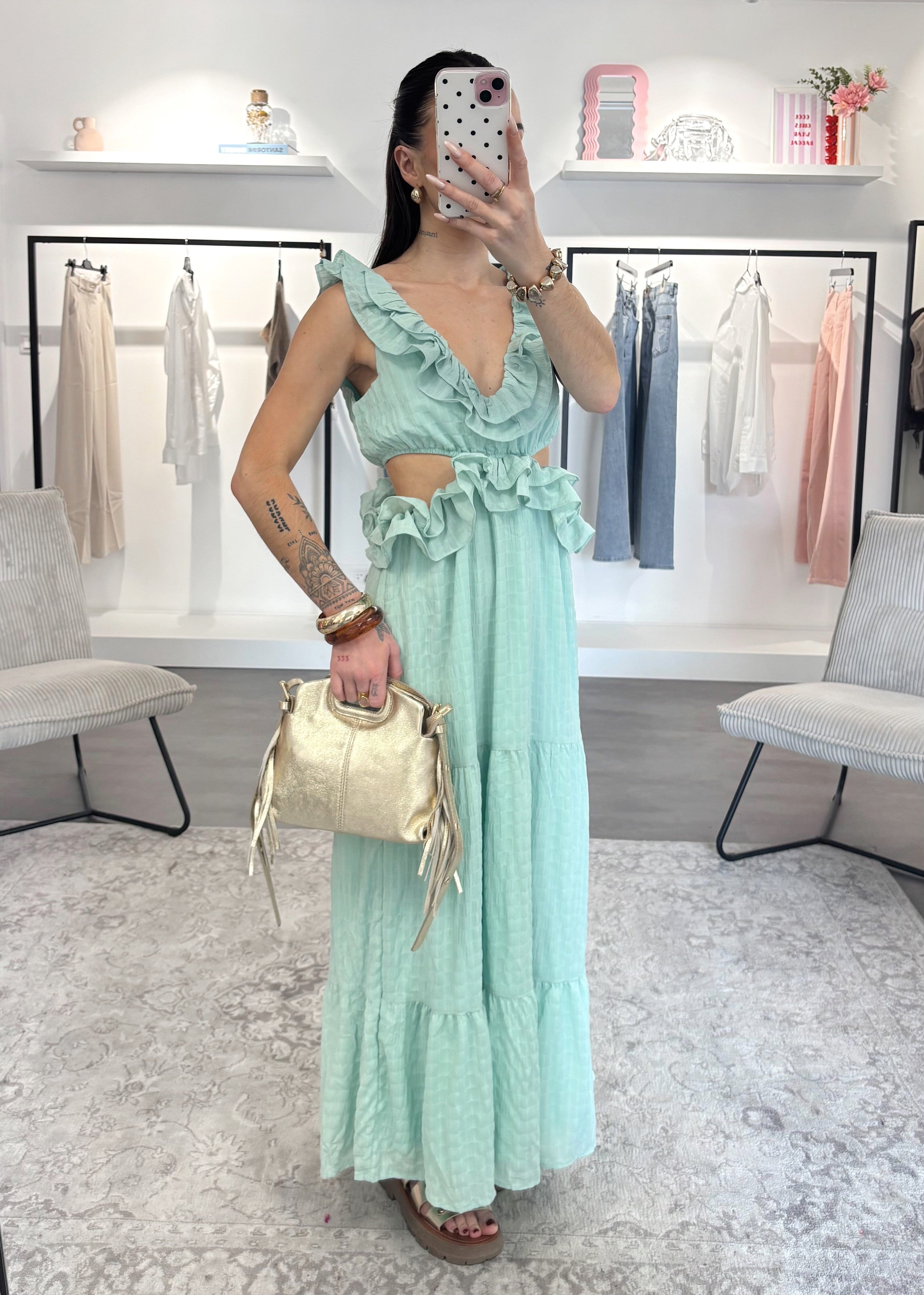 Robe Cléo - Vert d'eau