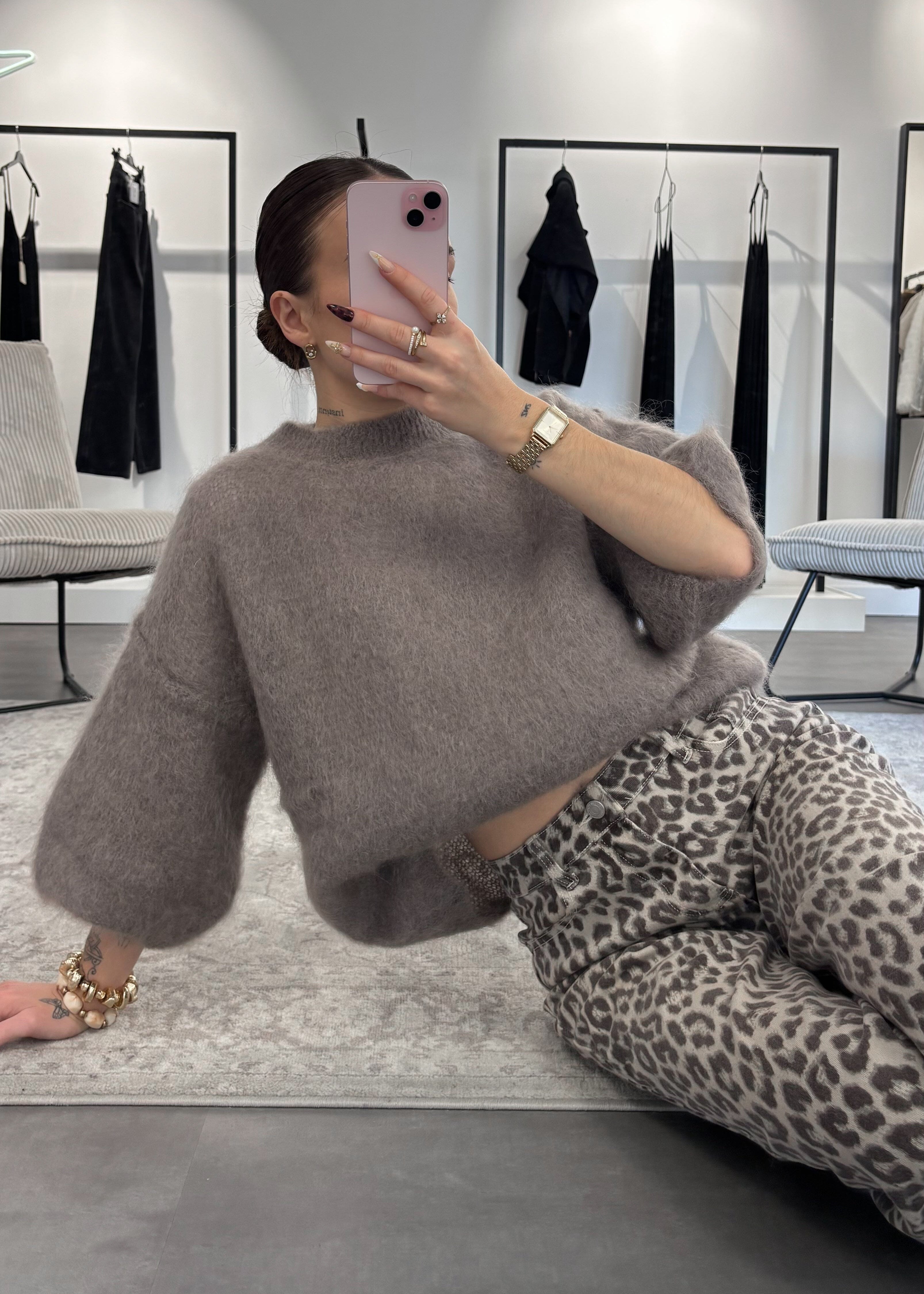 Pull Mohair - Taupe