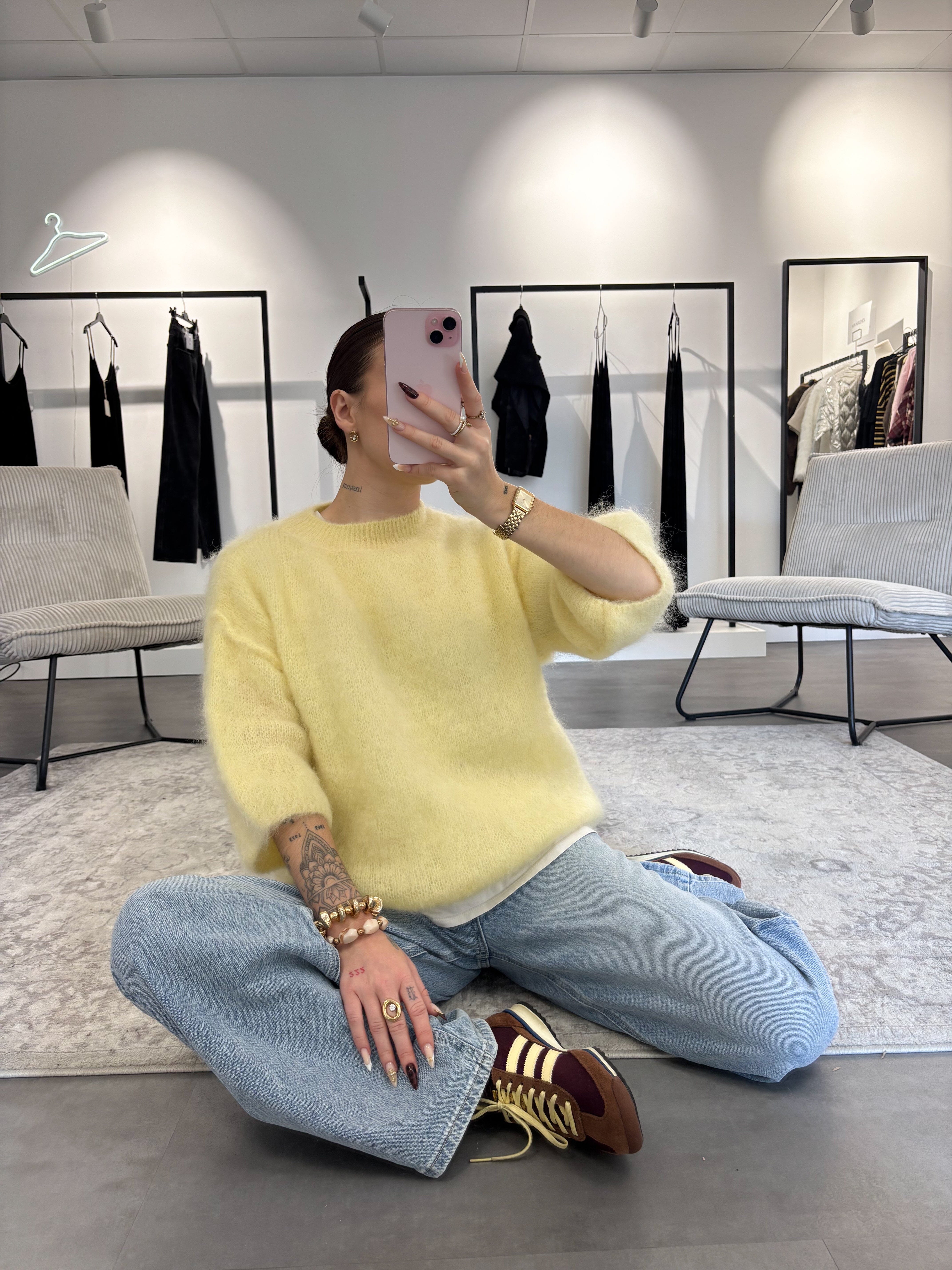 Pull Mohair - Jaune