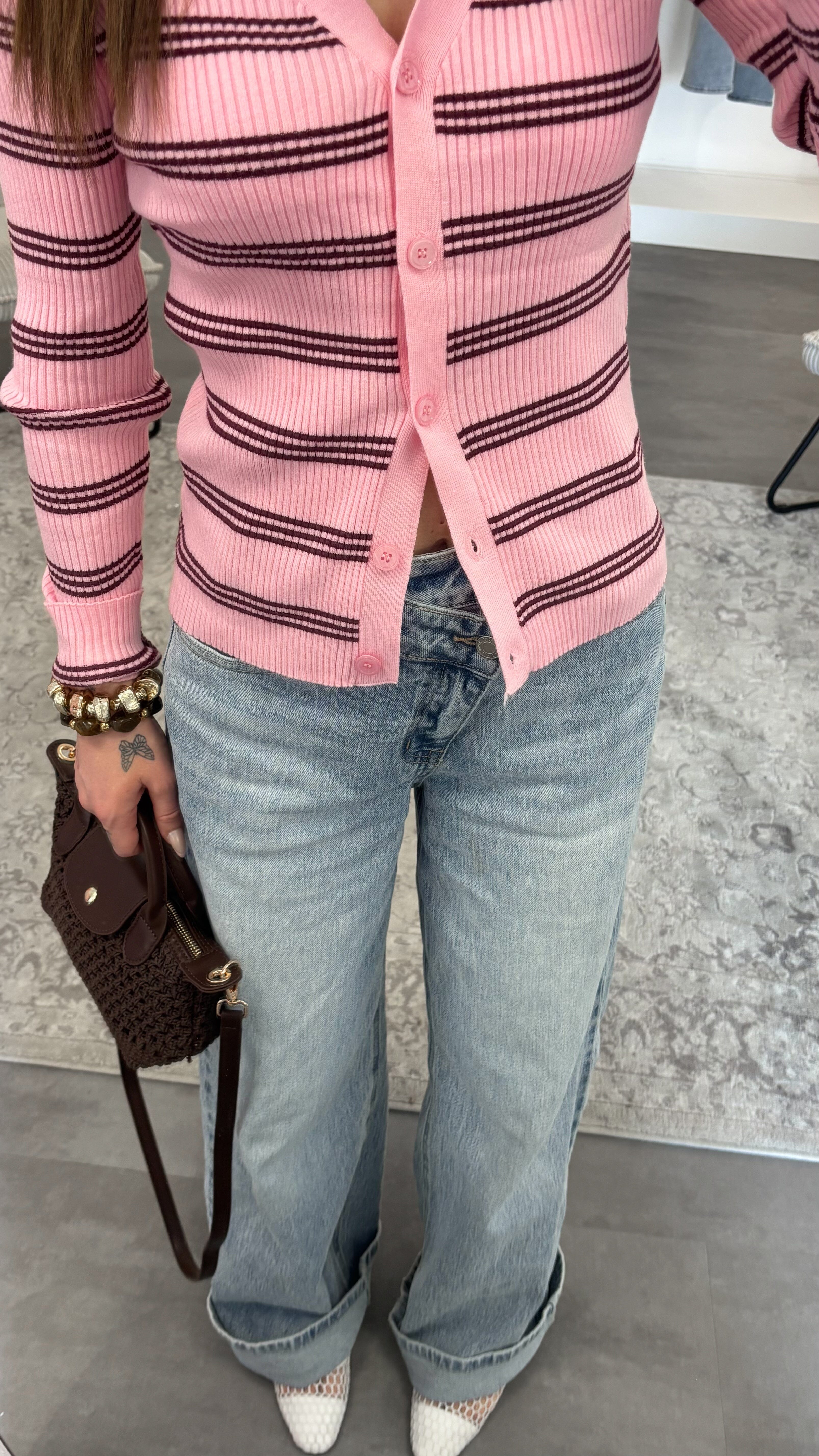 Gilet Anaé - Rose/Bordeaux