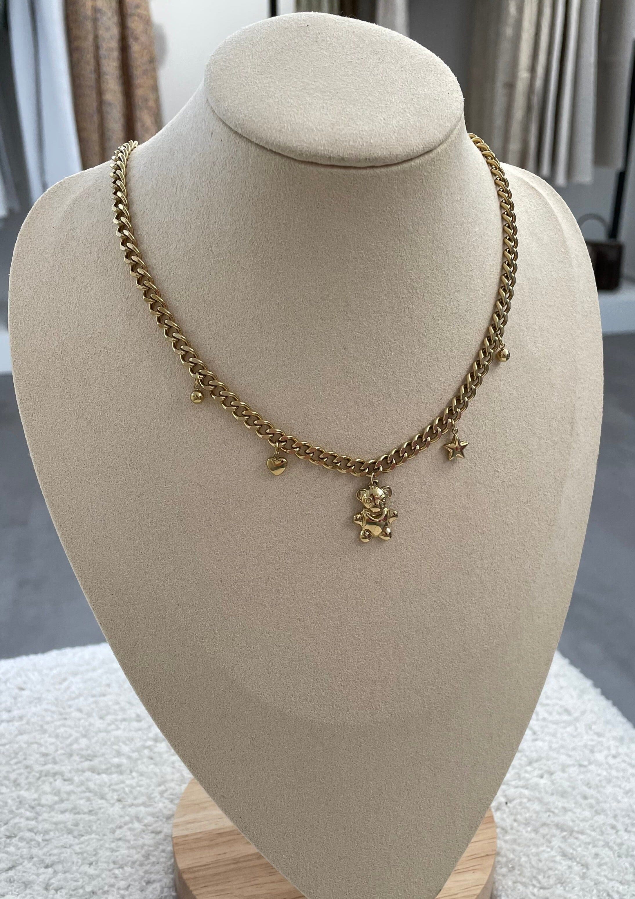 Collier Nounours - Doré