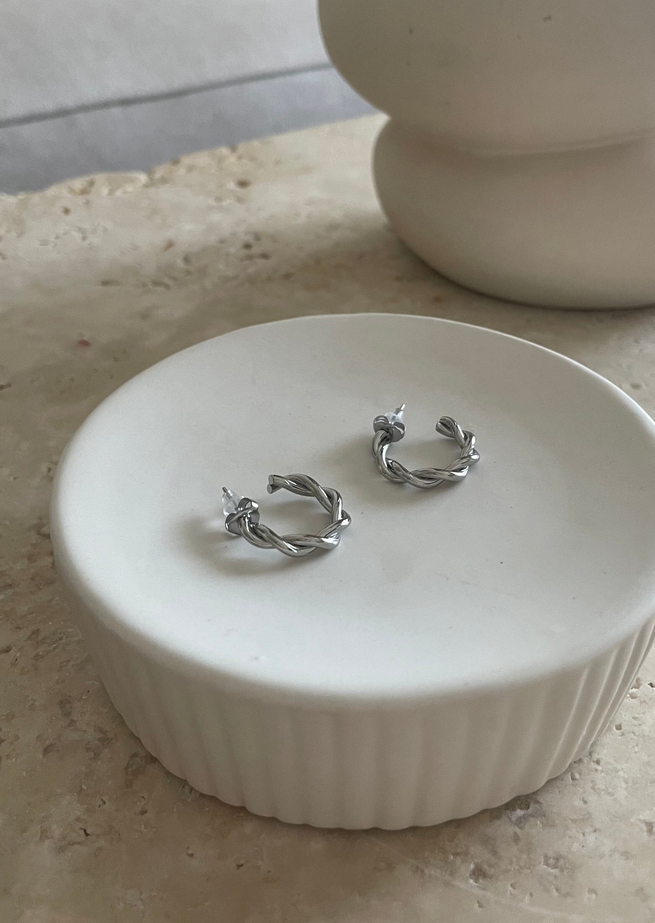 Boucles Maya silver