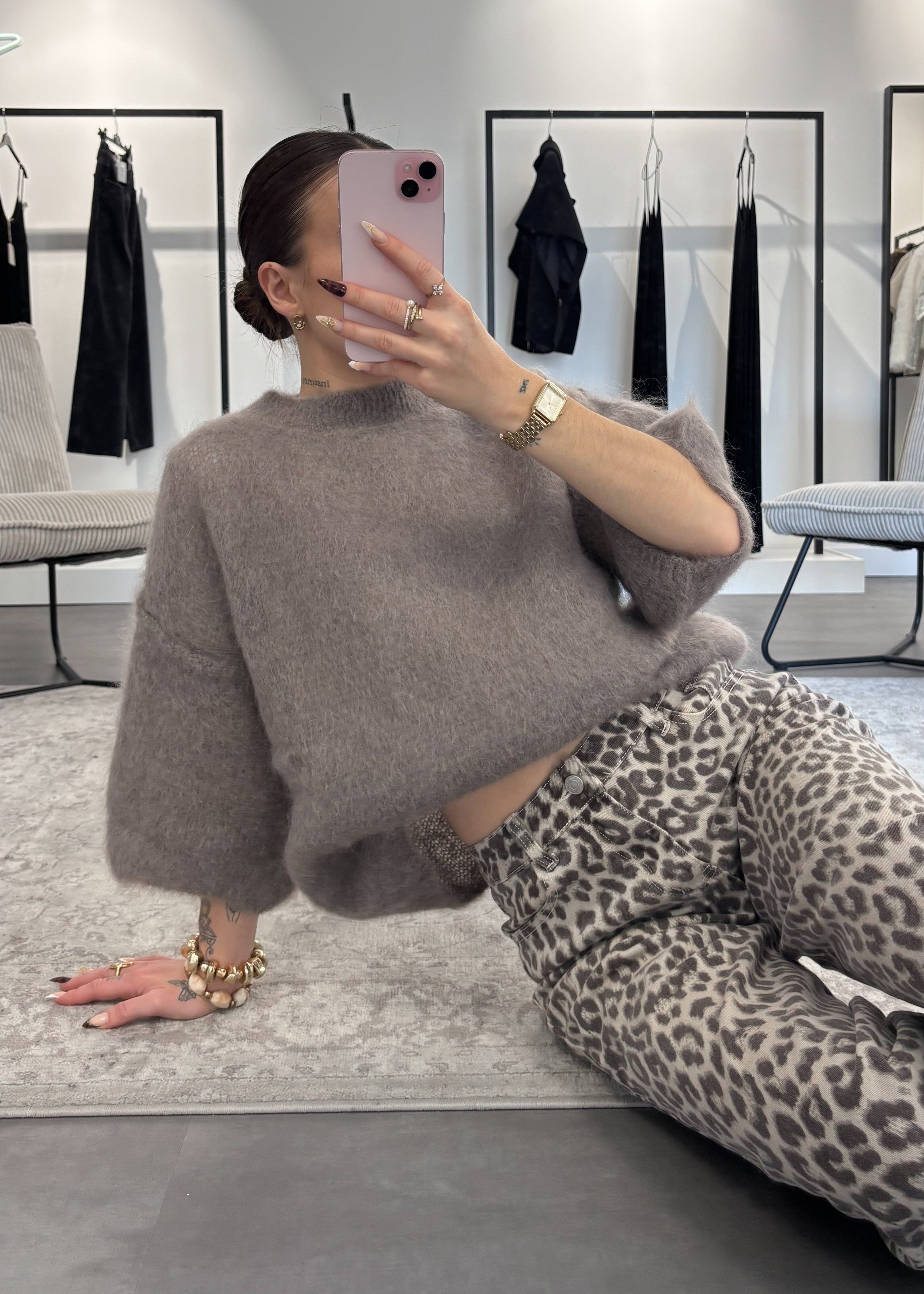 Pull Mohair - Taupe