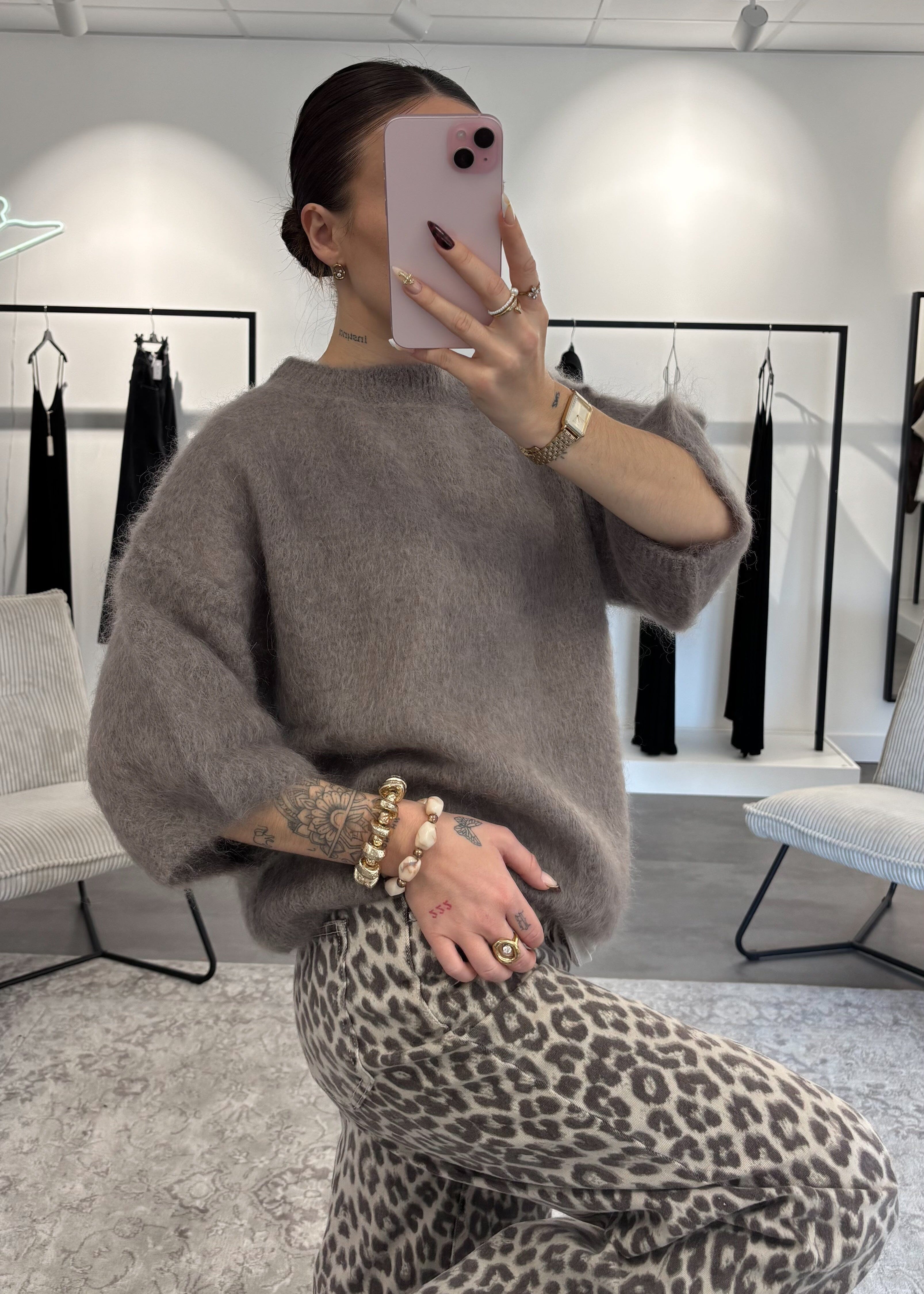 Pull Mohair - Taupe