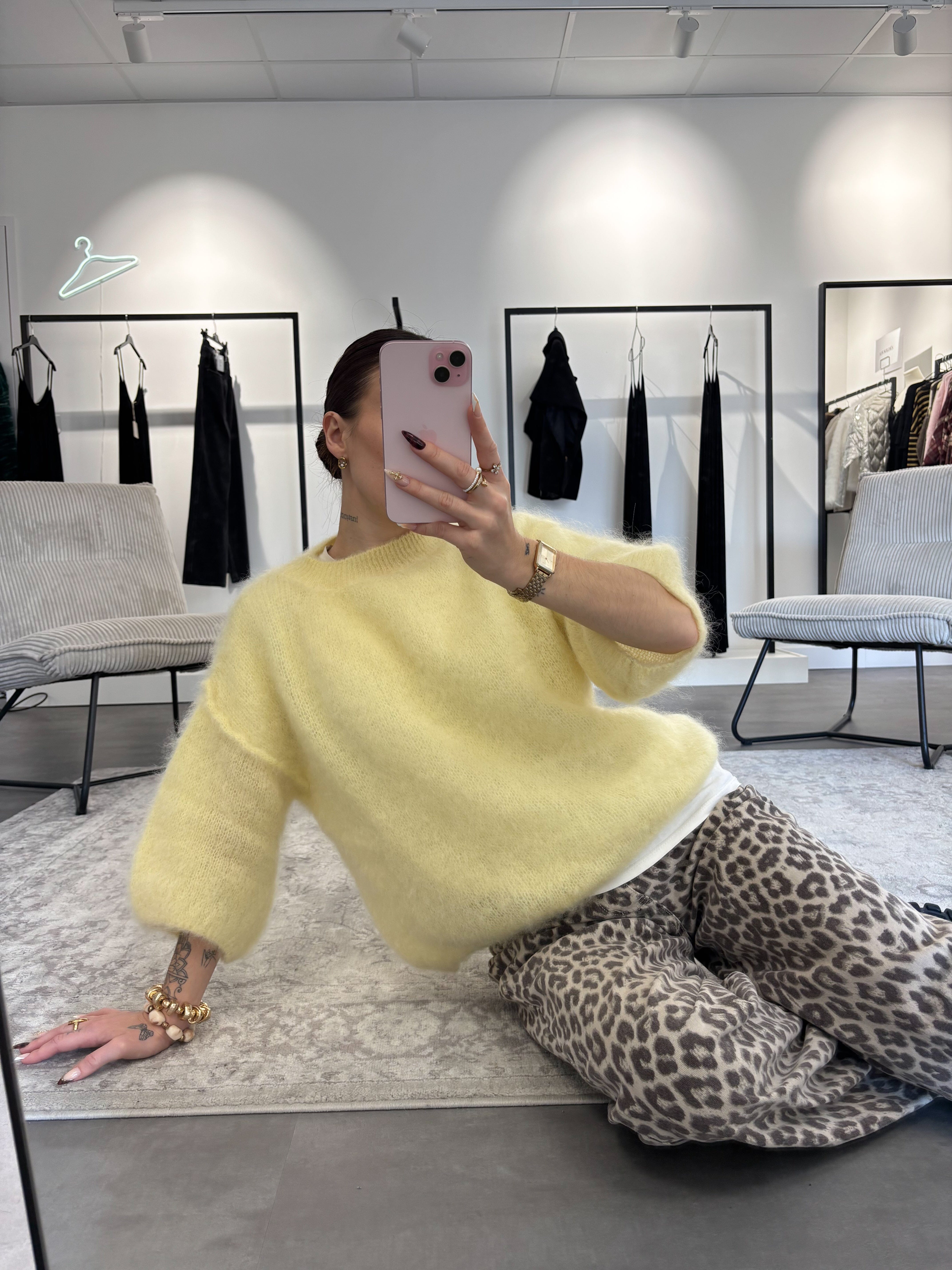 Pull Mohair - Jaune