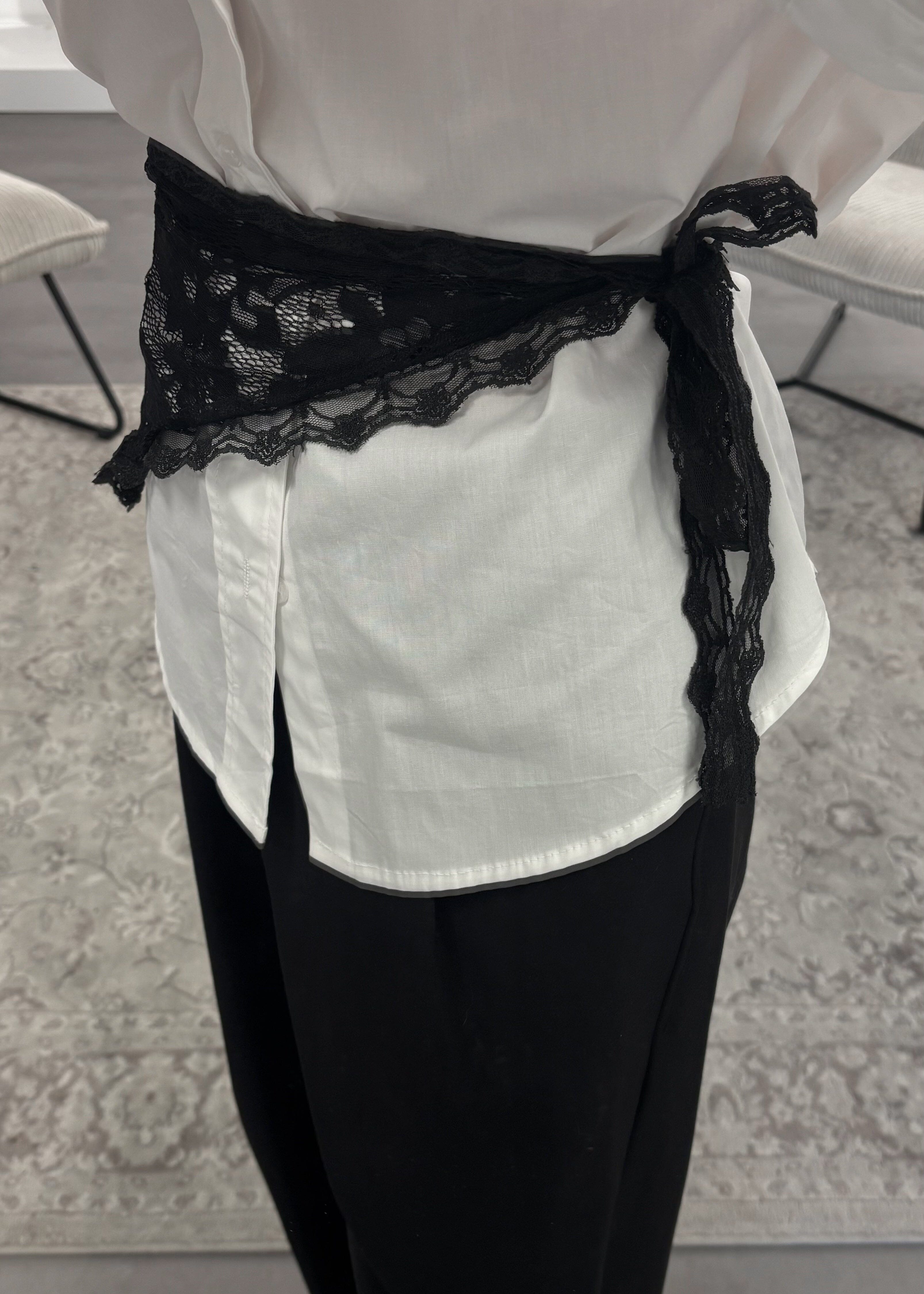 Foulard en dentelle - Noir