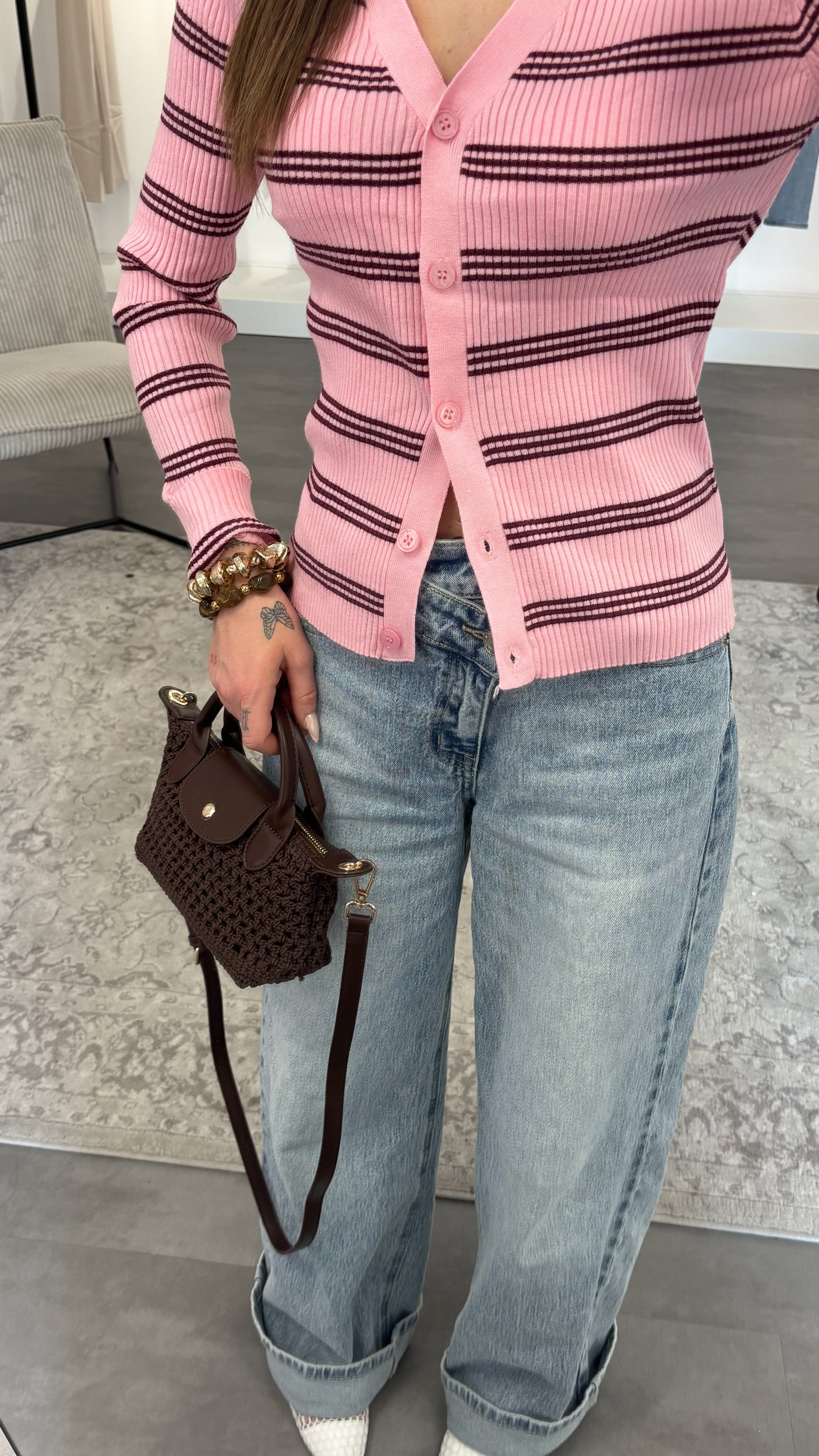 Gilet Anaé - Rose/Bordeaux