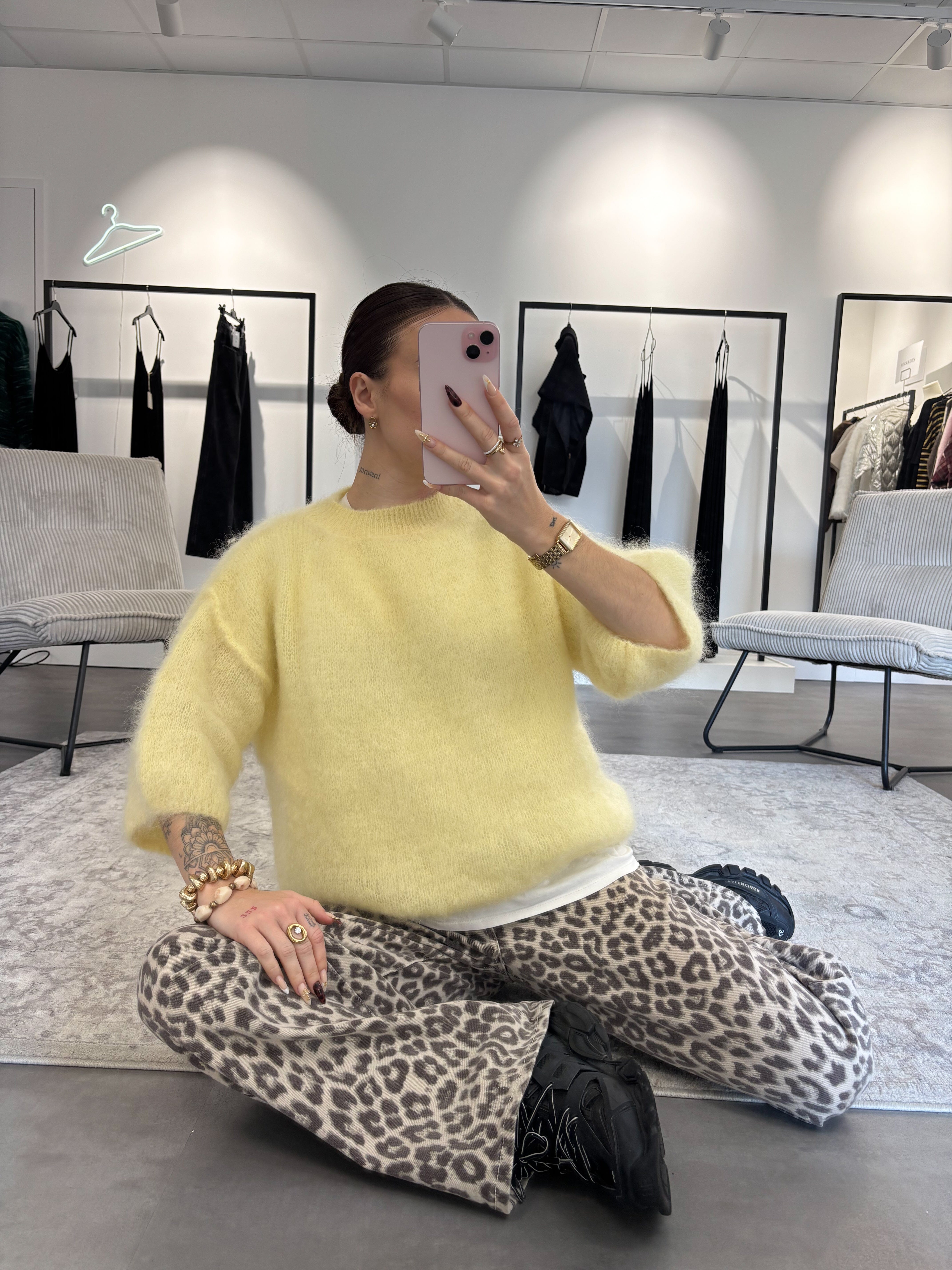 Pull Mohair - Jaune