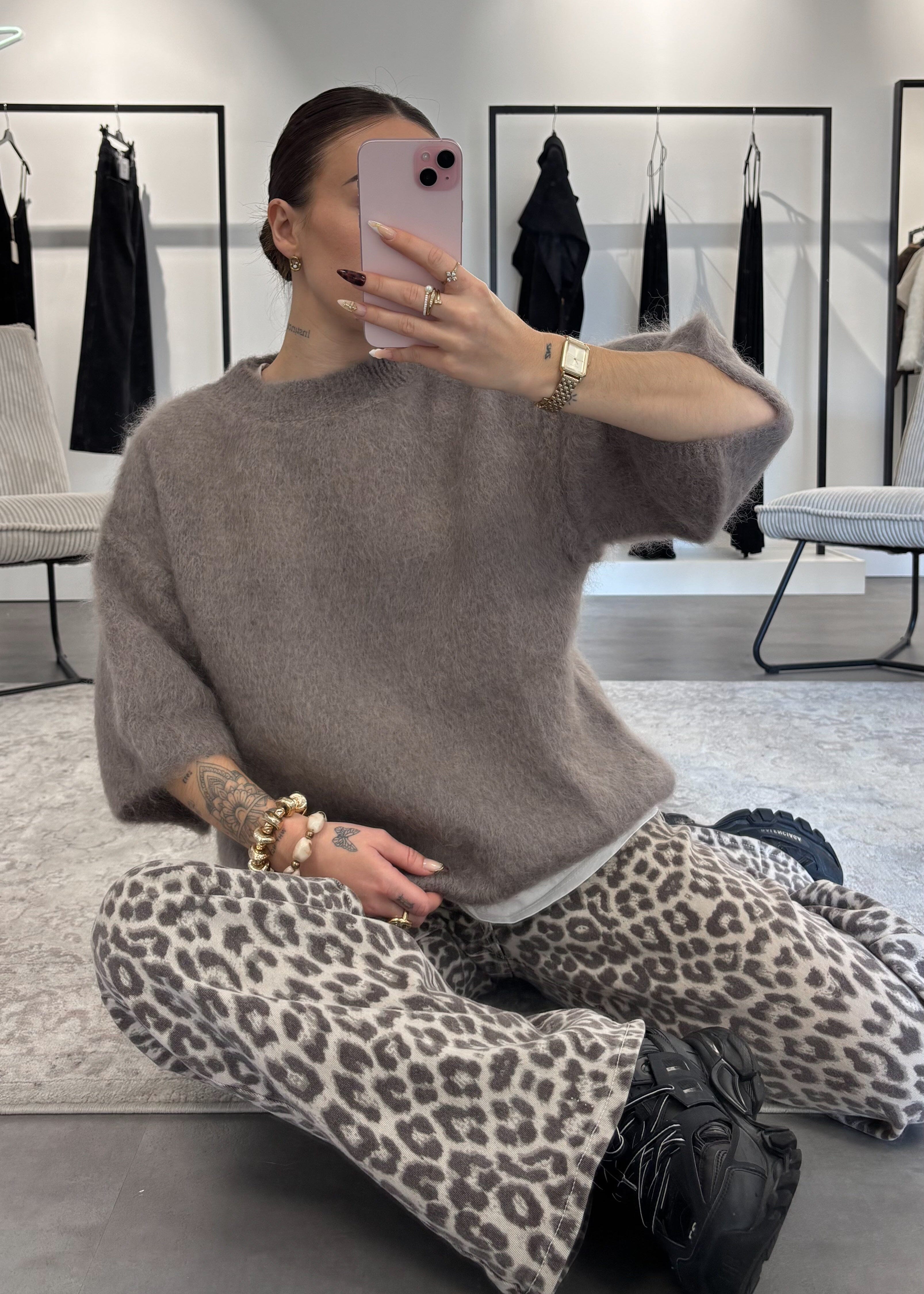 Pull Mohair - Taupe