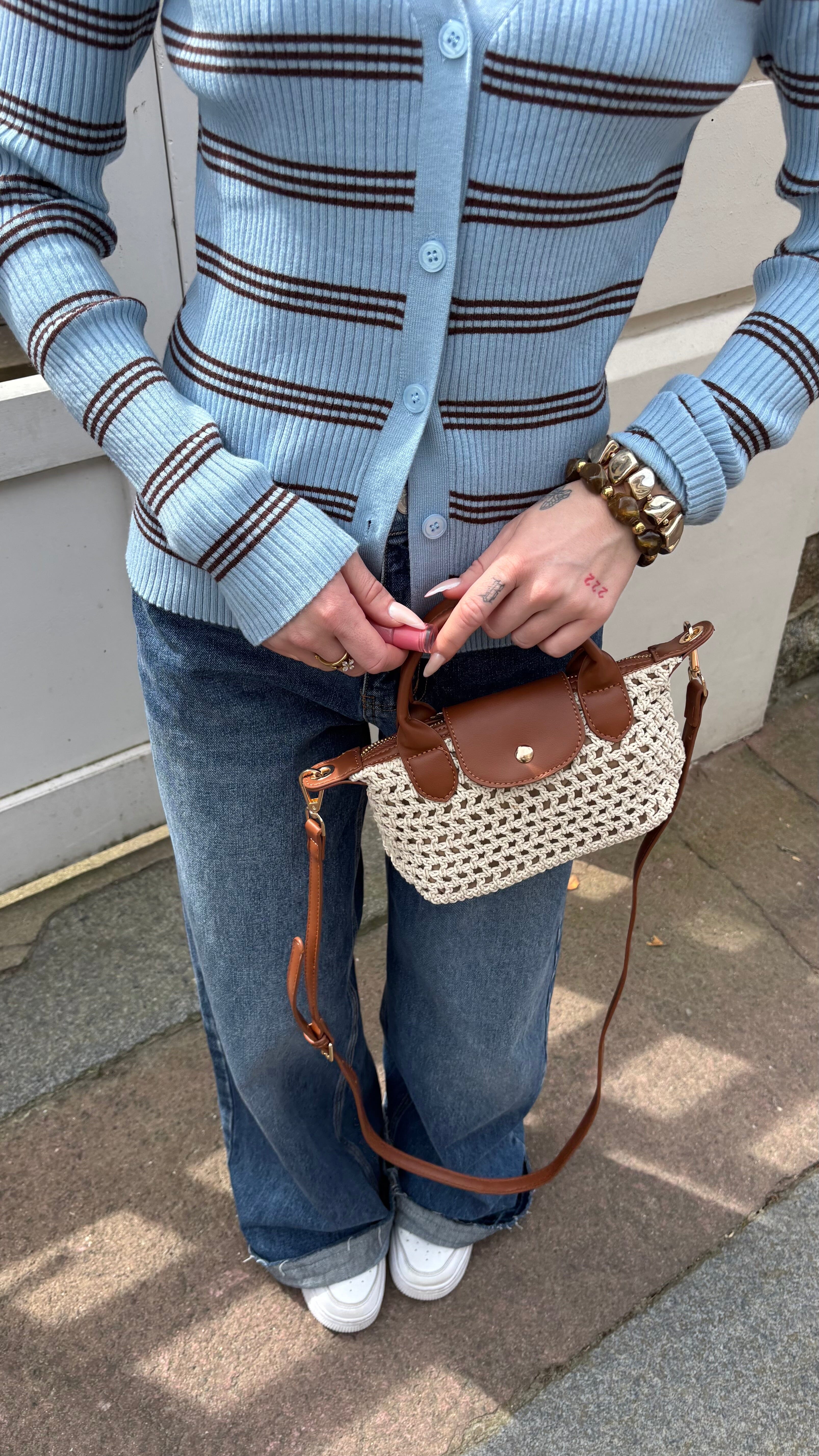 Sac crochet - Beige (avec bandoulière)