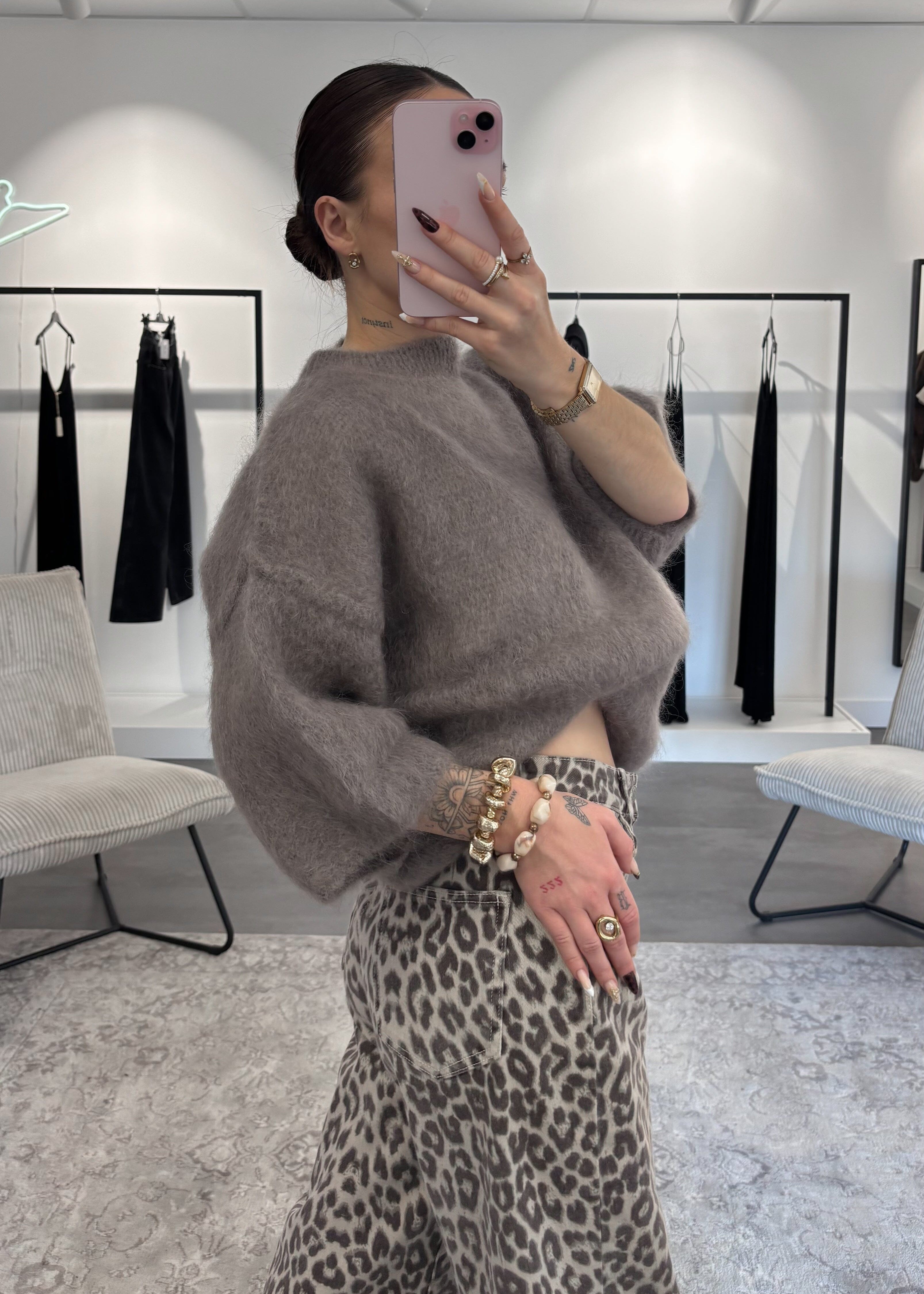 Pull Mohair - Taupe