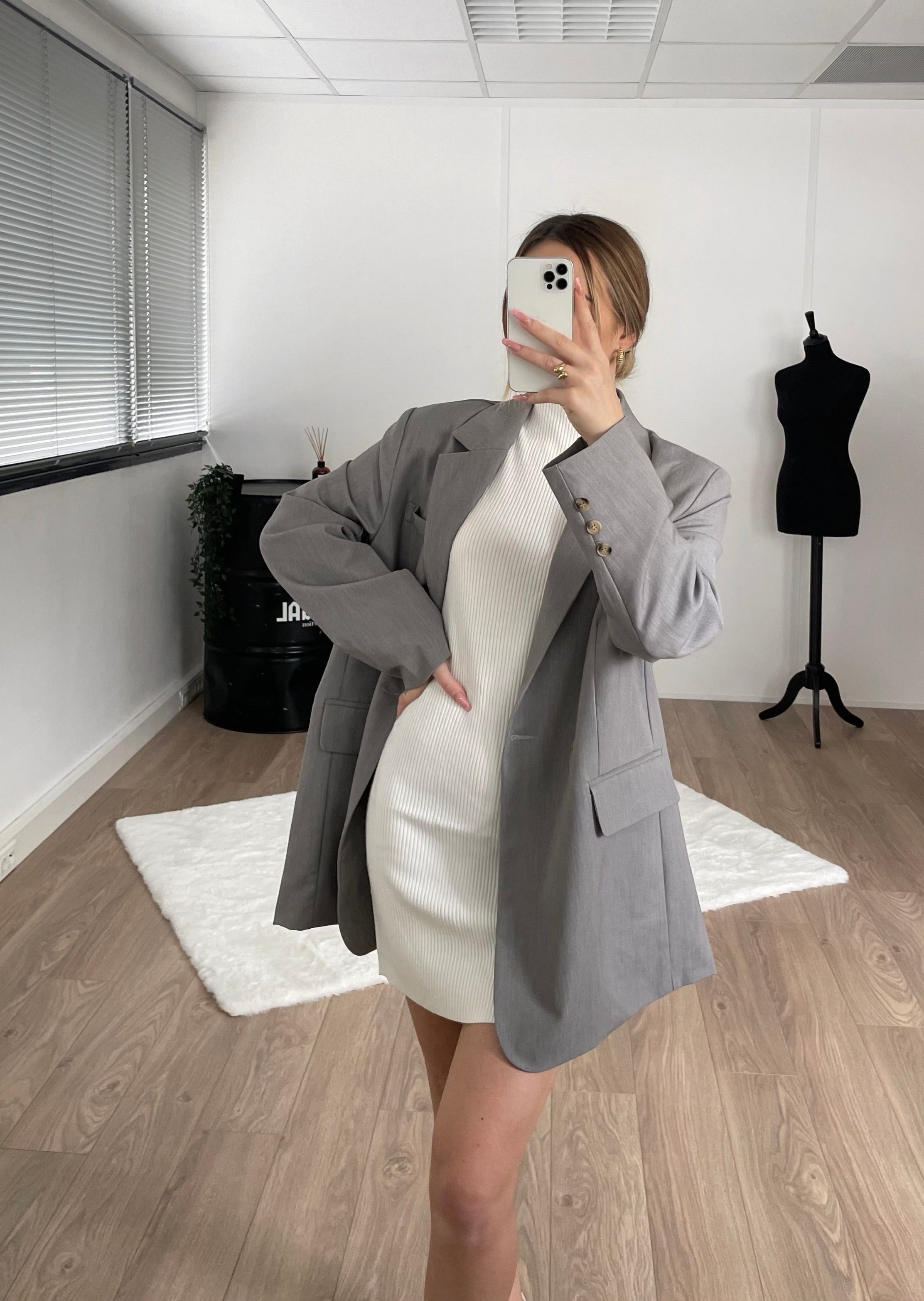 Robe pull Nina blanche (petite)