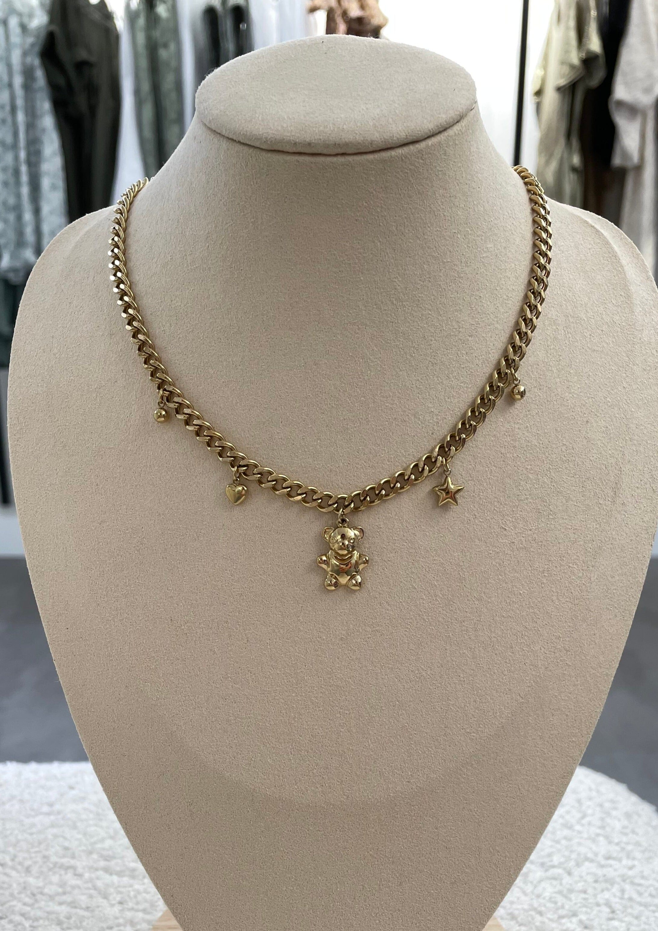 Collier Nounours - Doré