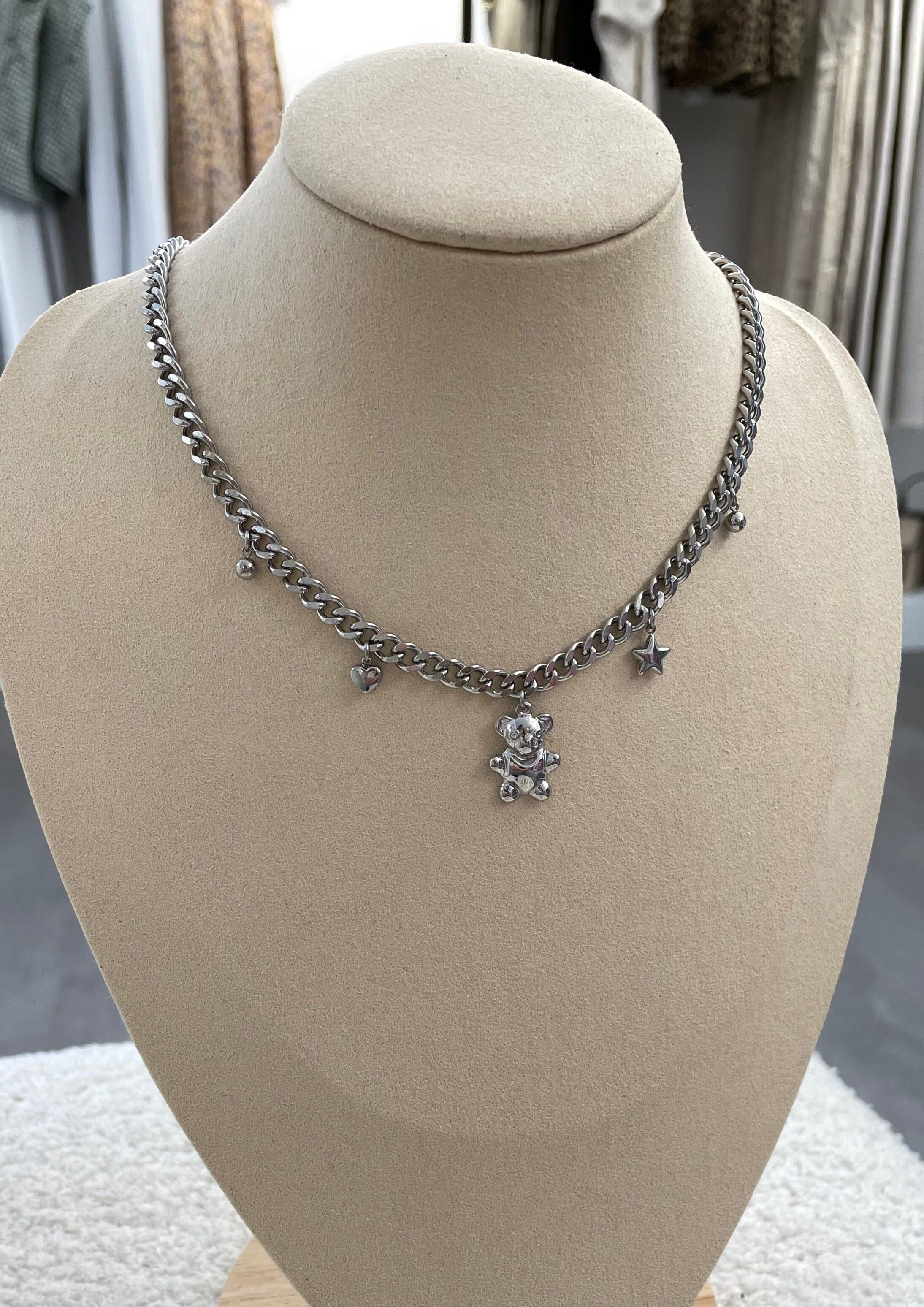 Collier Nounours - Argenté