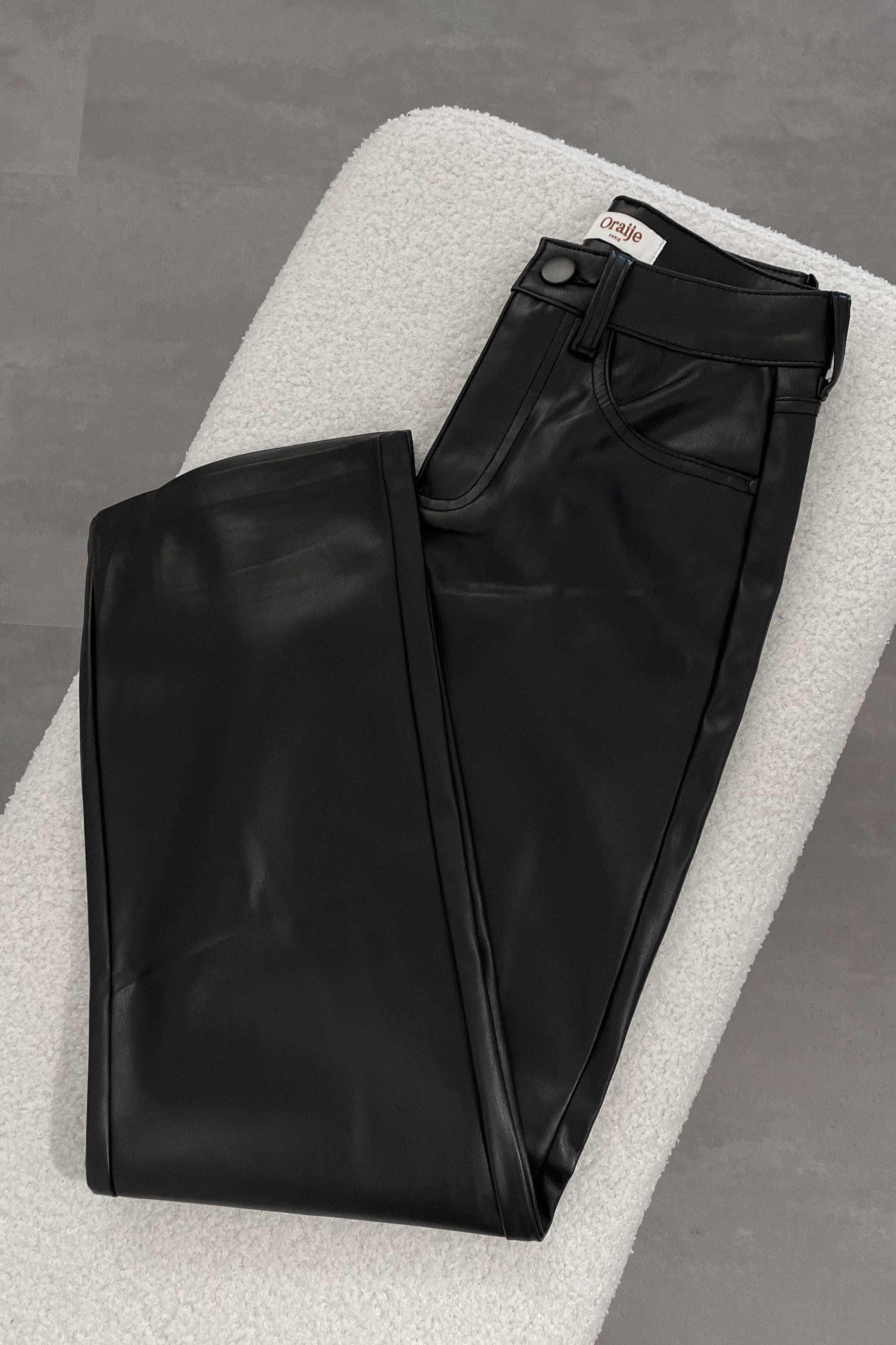 Pantalon simili droit