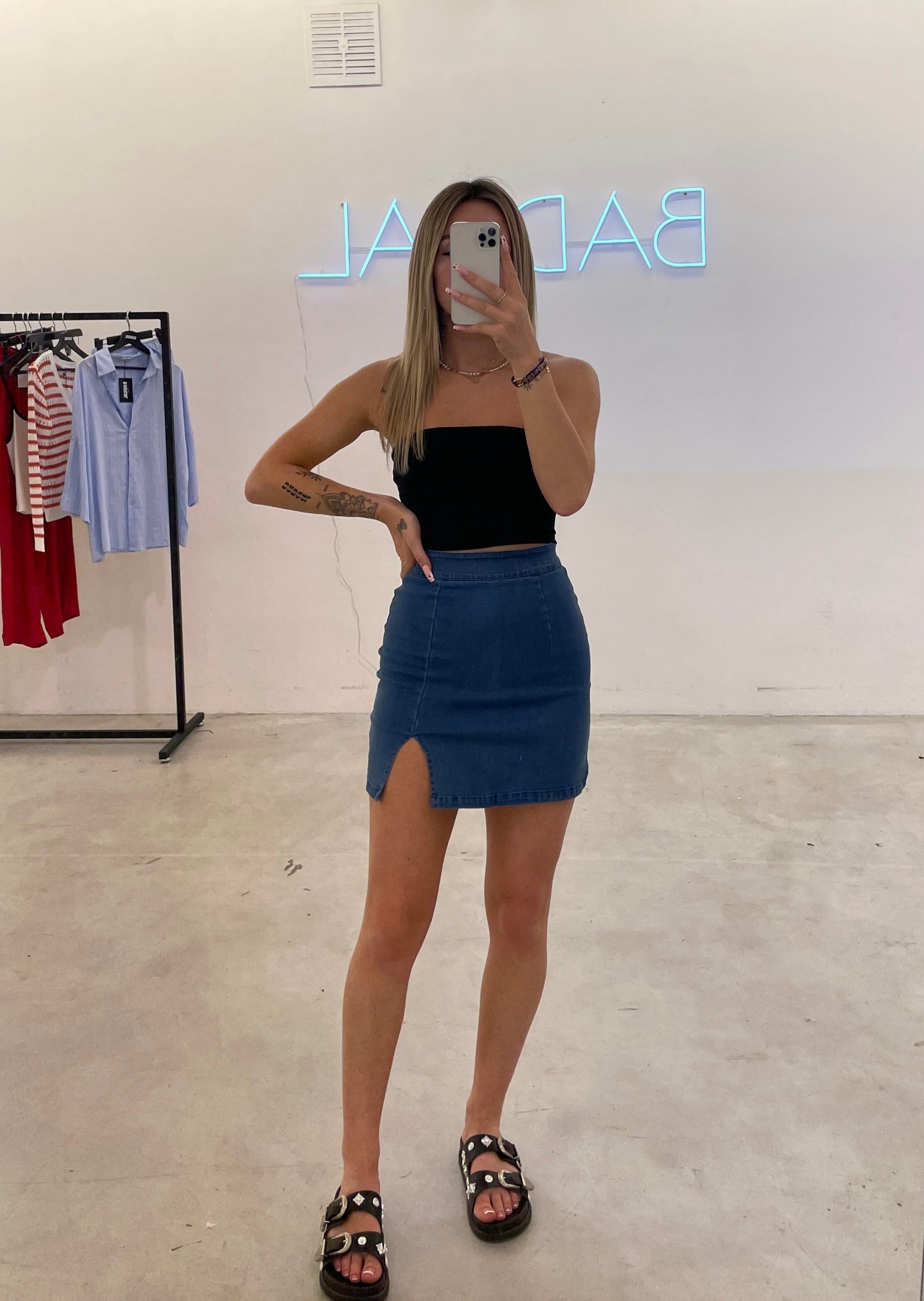 Jupe en jean (création)